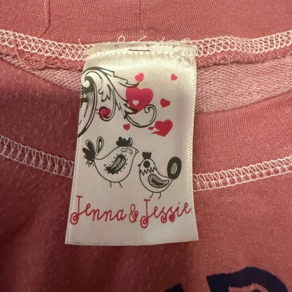 Jenna & Jessie Pink and Gold Short Sleeve Tee with Graphic Design - Picture 8 of 9